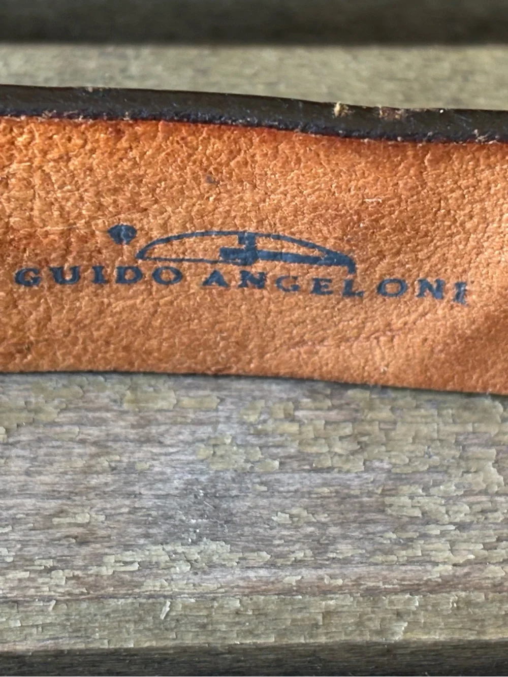 Women's Guido Angeloni Leather Belt Brown Faux Turquoise Silver Tone Buckle XL